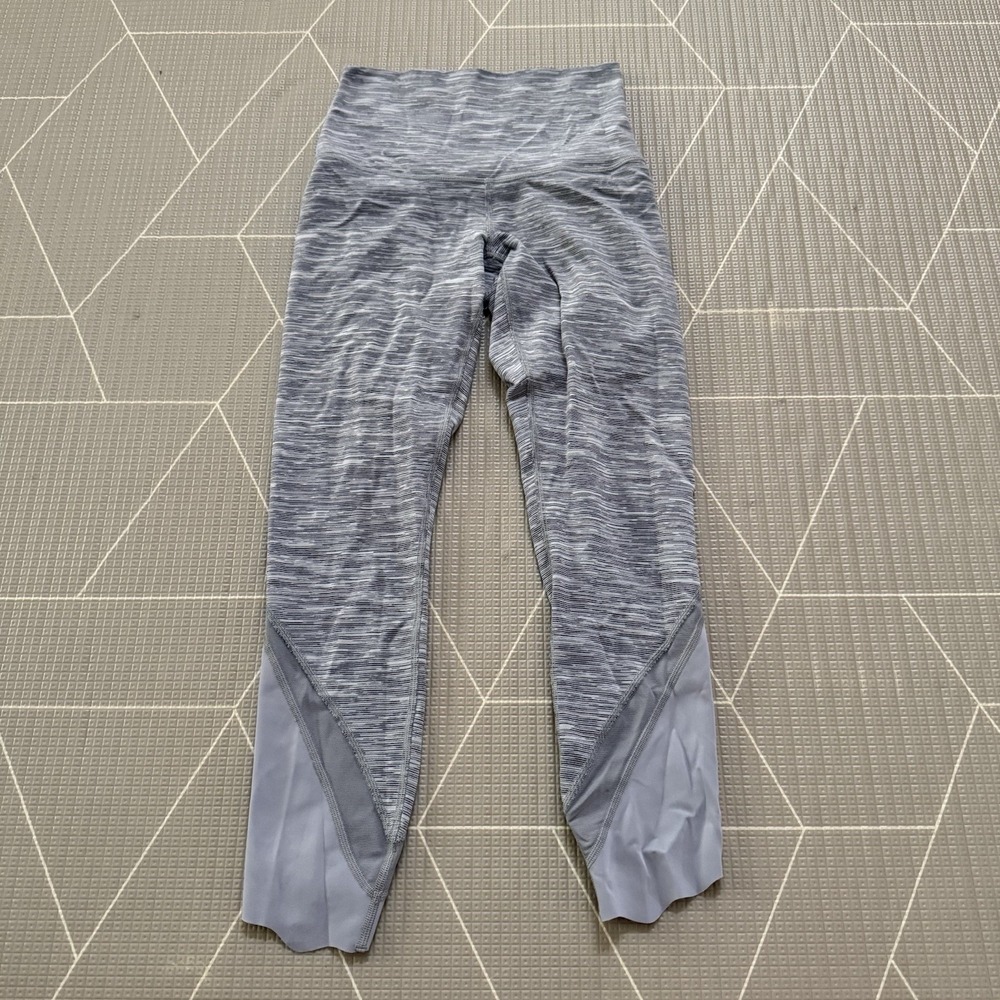 Lululemon Wunder Under Crop HR *Roll Down Scallop Luxtreme‎ 23" Size 0-2 LW6BI8S